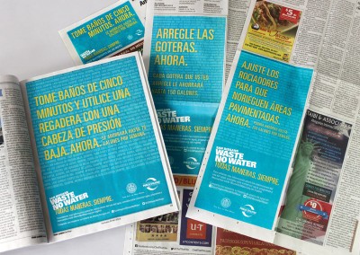 campaign newspaper advertisements in Spanish